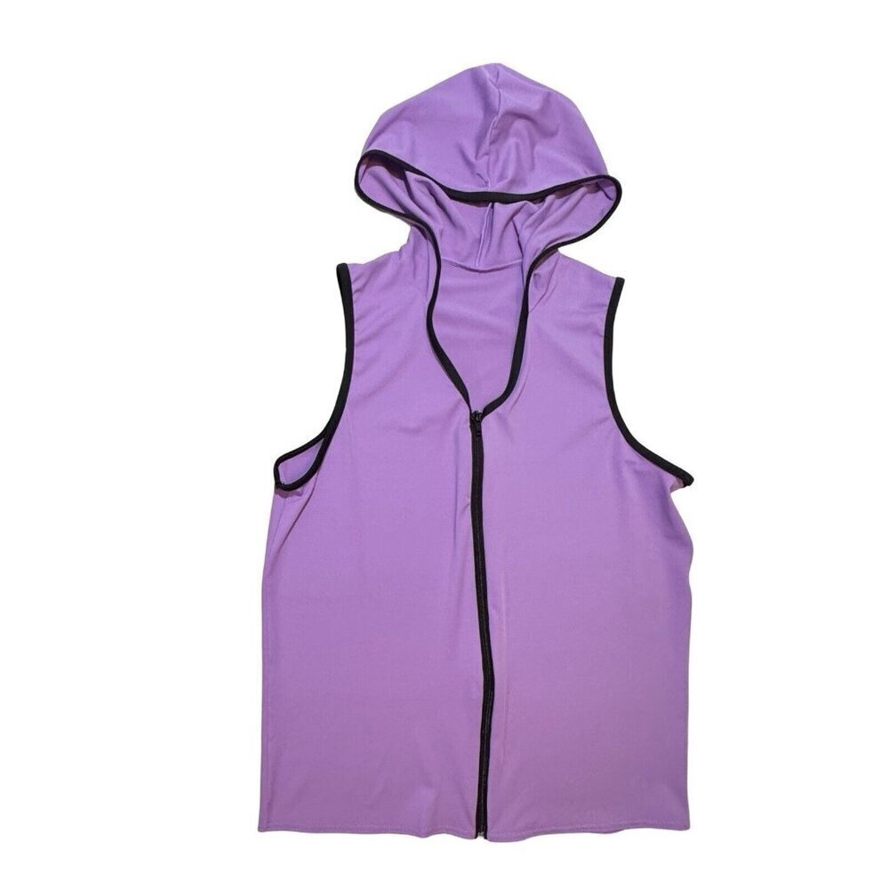 WEISSMAN Unisex Lavender Hooded Dance Vest Size XLC Zipper Hip Hop Costume NEW‎